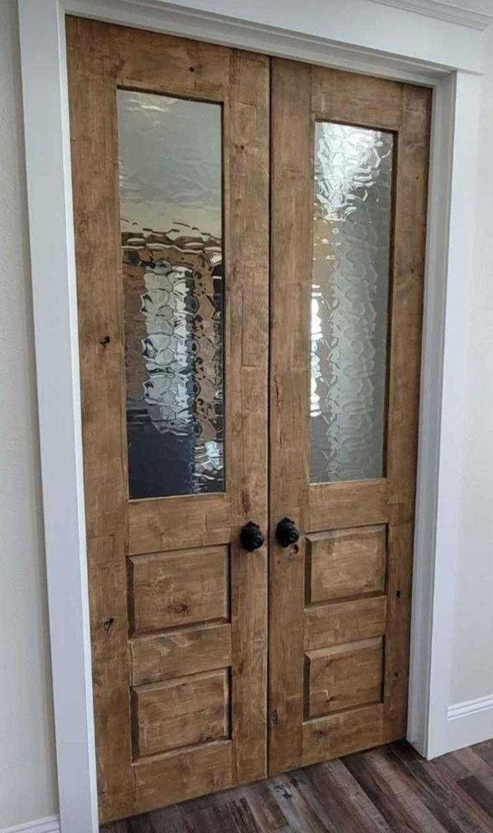 Custom Built: Traditional Double Panel French Doors Pre Hung (GLASS French Doors, Sliding Barn Door, Pocket Door, Pantry Doors, Antique Doors, Custom, image size:711x1200