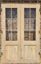 Load image into Gallery viewer, Custom Built: 6 Lite Single Flat panel French Doors Pre-Hung    (Glass French Doors, Sliding Barn Door, Hinge Doors, Pocket Door, Pantry Doors, Antique Doors, Custom Interior Doors)
